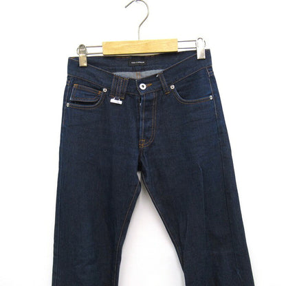 KRIS VAN ASSCHE Leather Patch Denim Pants Blue Size 28