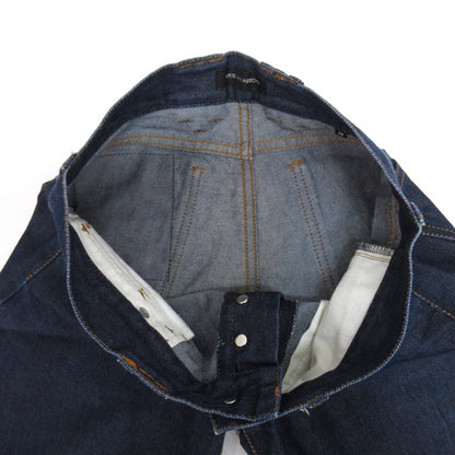 KRIS VAN ASSCHE Leather Patch Denim Pants Blue Size 28