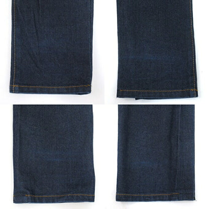 KRIS VAN ASSCHE Leather Patch Denim Pants Blue Size 28