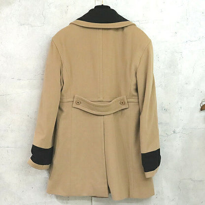 CHANEL Beige Wool Coat Size 38