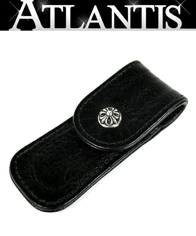 CHROME HEARTS Toothpicks Leather Case Black