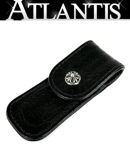 CHROME HEARTS Toothpicks Leather Case Black