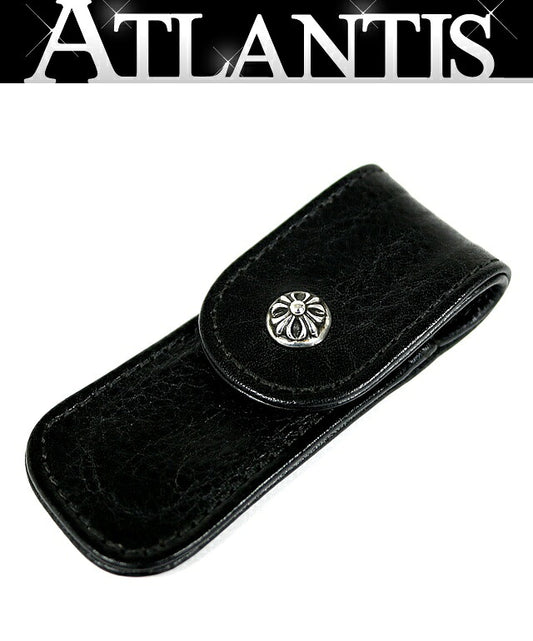 CHROME HEARTS Toothpicks Leather Case Black