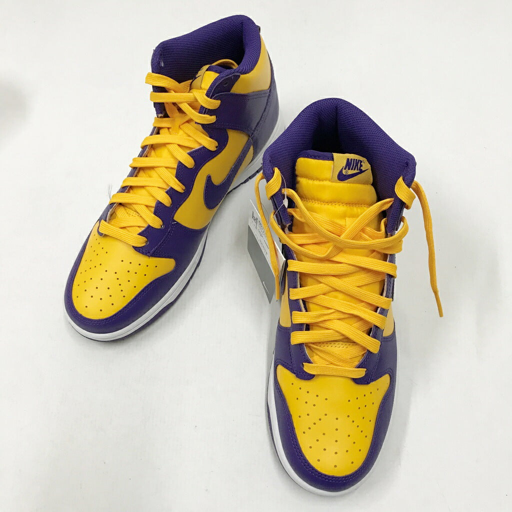 DUNK HIGH RETRO Lakers Purple/Yellow Sneakers Size 27.5