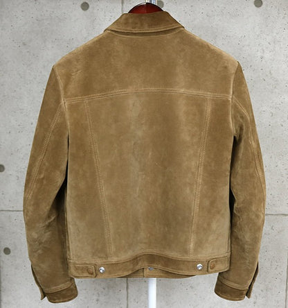 CELINE 25FW Split Calfskin Suede Trucker Jacket Size 46