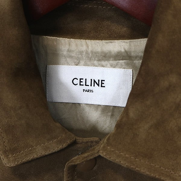 CELINE 25FW Split Calfskin Suede Trucker Jacket Size 46