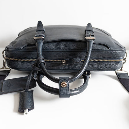 PELLE MORBIDA 2-way brief bag Blue