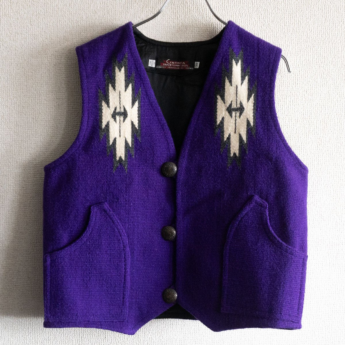 CENTINELA TRADITIONAL ARTS Chimayo Vest Purple Size 38