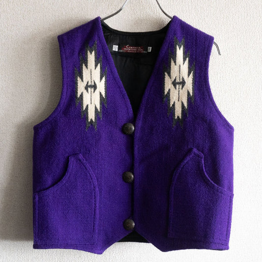 CENTINELA TRADITIONAL ARTS Chimayo Vest Purple Size 38