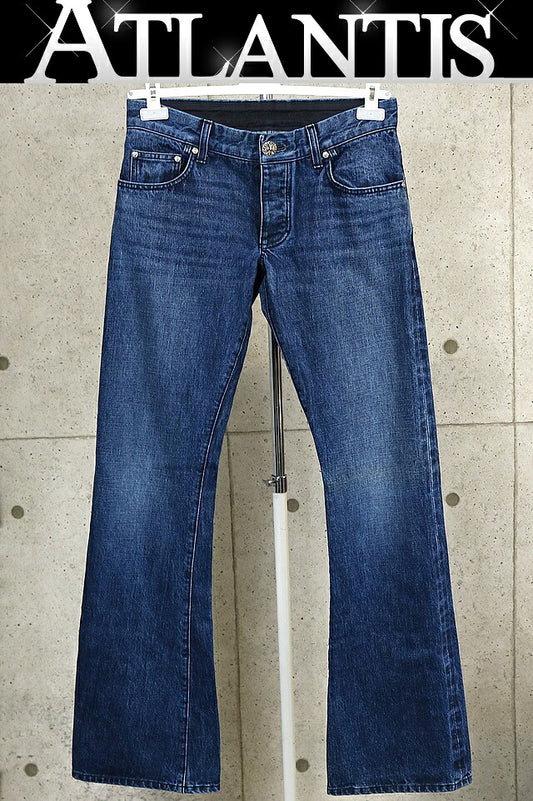 CHROME HEARTS Blue 5 Pocket Flare Denim Pants Size 33