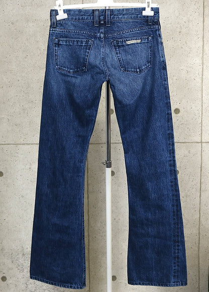 CHROME HEARTS Blue 5 Pocket Flare Denim Pants Size 33