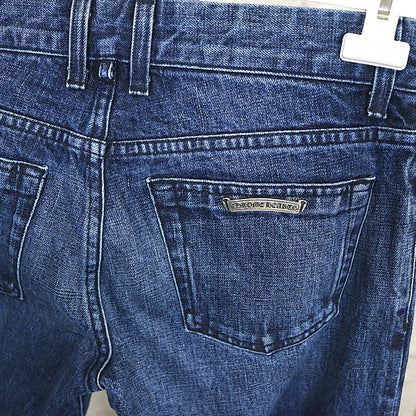 CHROME HEARTS Blue 5 Pocket Flare Denim Pants Size 33