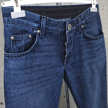 CHROME HEARTS Blue 5 Pocket Flare Denim Pants Size 33