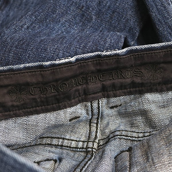 CHROME HEARTS Blue 5 Pocket Flare Denim Pants Size 33