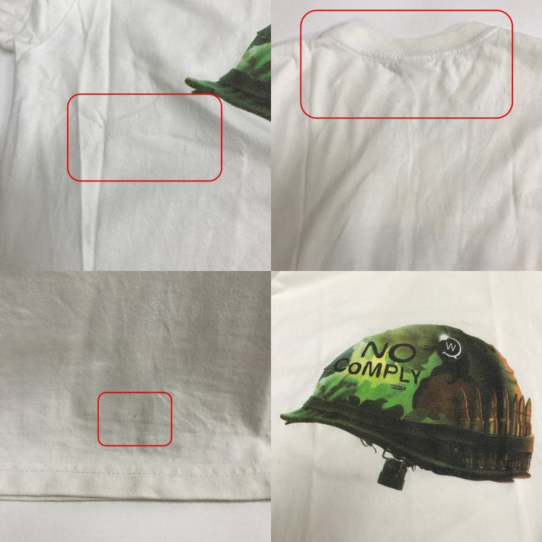 BULL Ink WTAPS No Comply Helmet Graphic T-Shirt Size L