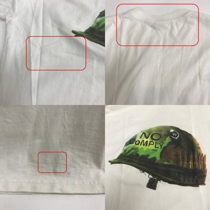 BULL Ink WTAPS No Comply Helmet Graphic T-Shirt Size L