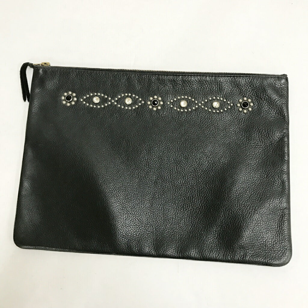 HTC Studded Black Clutch Bag Size ONE SIZE