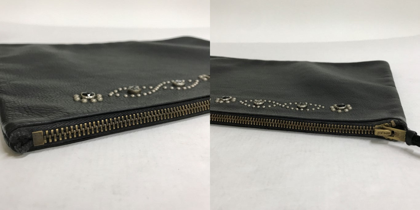 HTC Studded Black Clutch Bag Size ONE SIZE