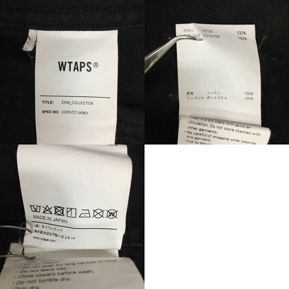 COTTON TWILL D00M Black Cotton Twill Jacket Size 04