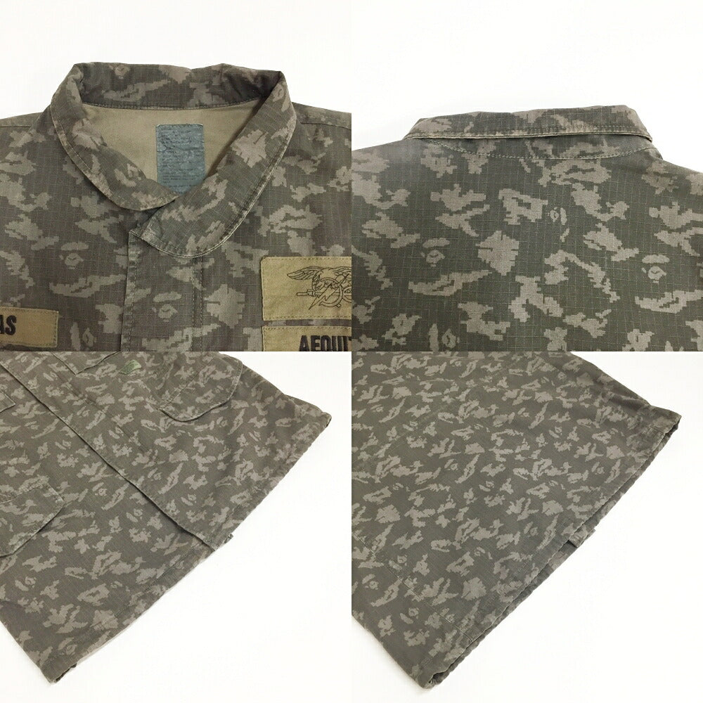 A BATHING APE NIGO Digital Camo Military Jacket Green Size L