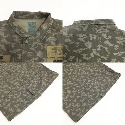 A BATHING APE NIGO Digital Camo Military Jacket Green Size L
