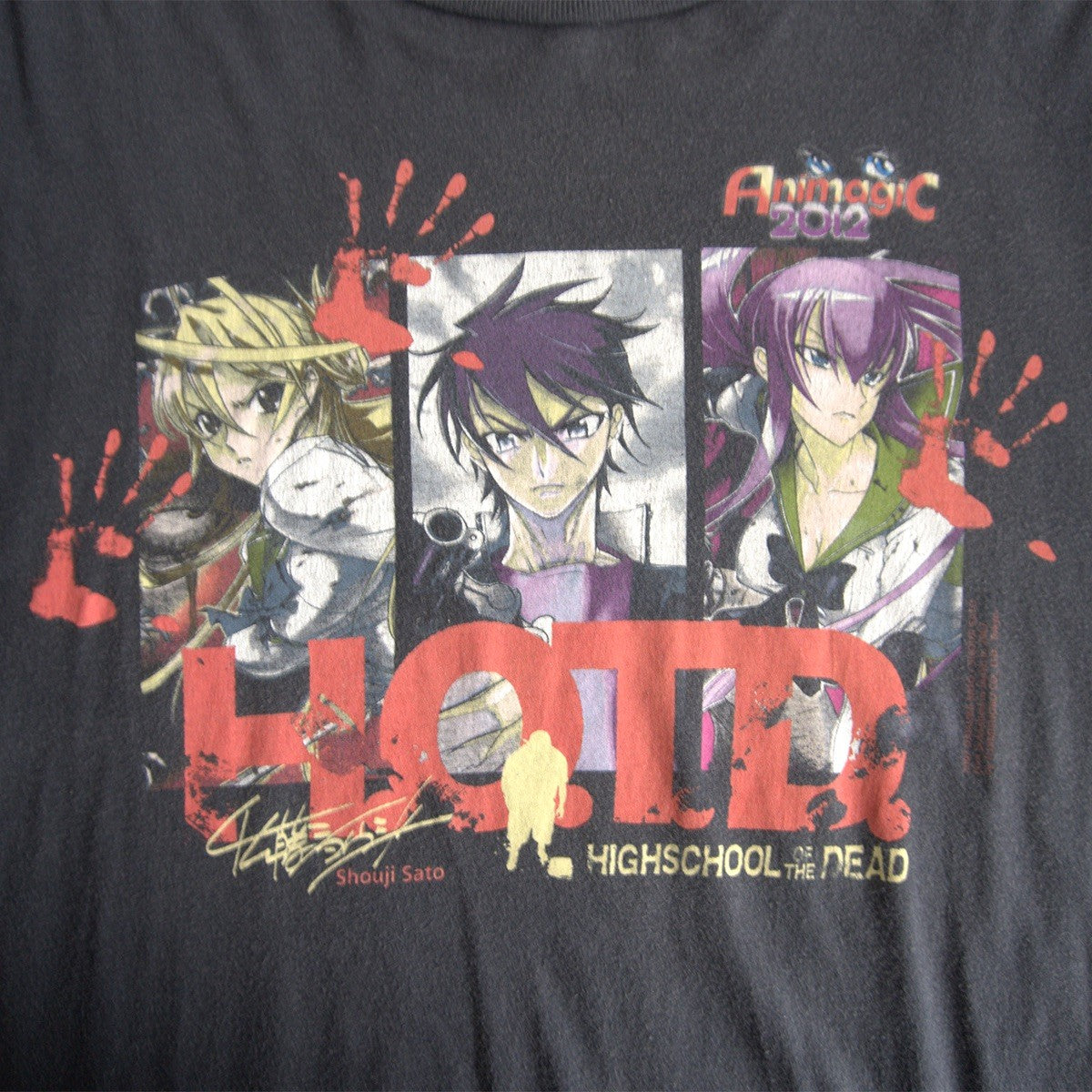 HIGHSCHOOL OF THE DEAD T 10S H.O.T.D. T-shirt Size XL