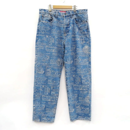 Supreme 20SS Checks Embroidered Denim Jeans Size 34