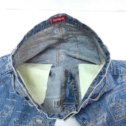 Supreme 20SS Checks Embroidered Denim Jeans Size 34
