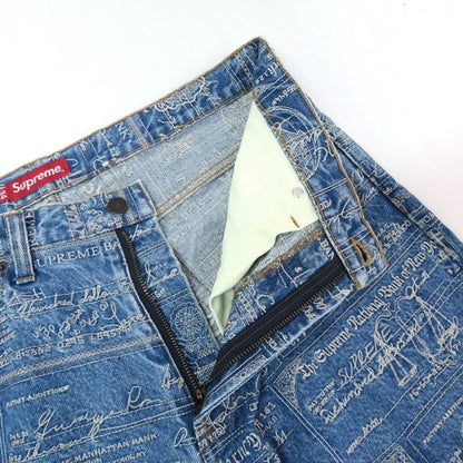 Supreme 20SS Checks Embroidered Denim Jeans Size 34