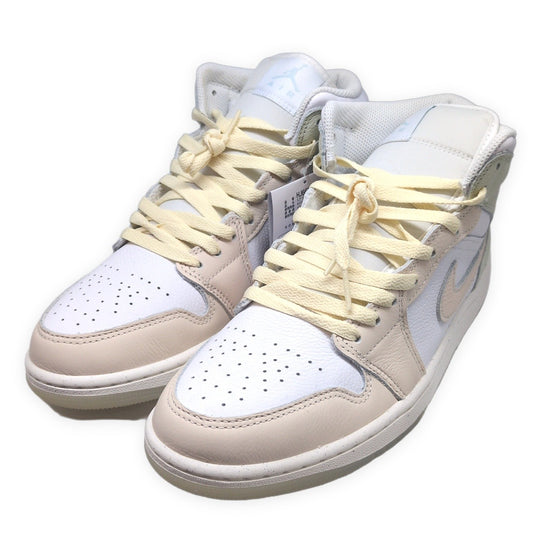 NIKE Air Jordan 1 Mid High-Top White Black Size 27cm