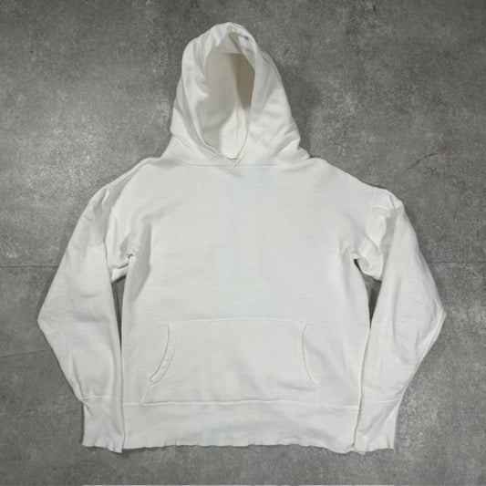 Vintage 50s Set-in Sleeve Plain Hoodie White