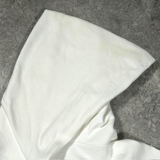 Vintage 50s Set-in Sleeve Plain Hoodie White