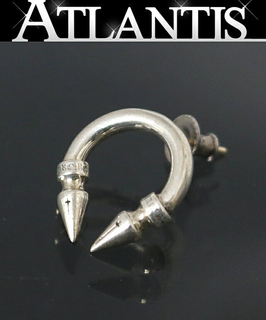 CHROME HEARTS Double Spike Silver Earring Size ONE SIZE