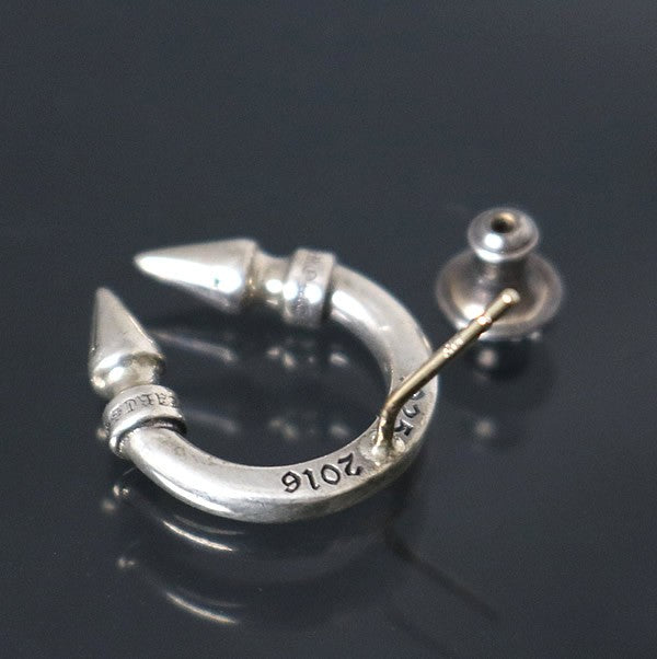 CHROME HEARTS Double Spike Silver Earring Size ONE SIZE