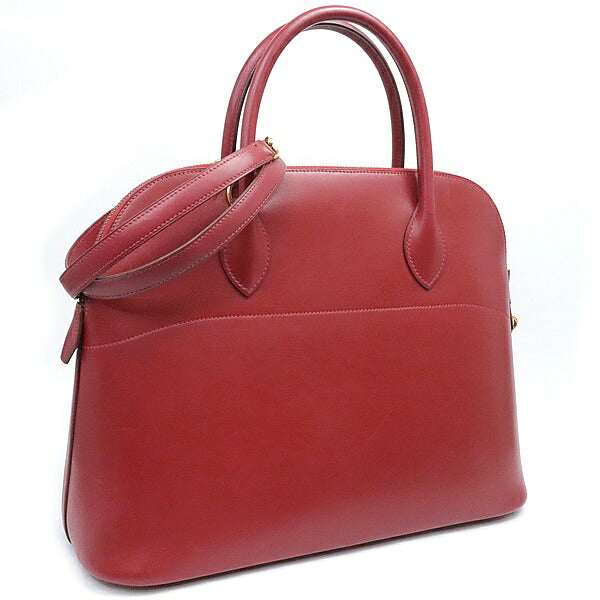 HERMES Bolide 35 Box Calf Rouge Hardware Bag Size ONE SIZE