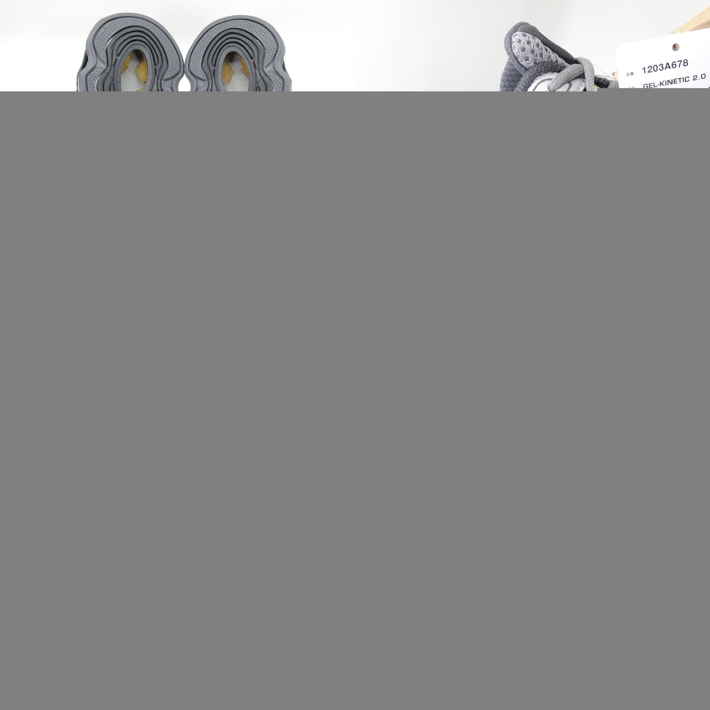 ASICS SportStyle GEL-KINETIC 2.0 Grey Black Running Shoes Sneakers
