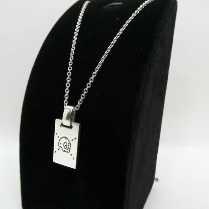 GUCCI Gucci Ghost Skull Silver Plate Necklace Size ONE SIZE