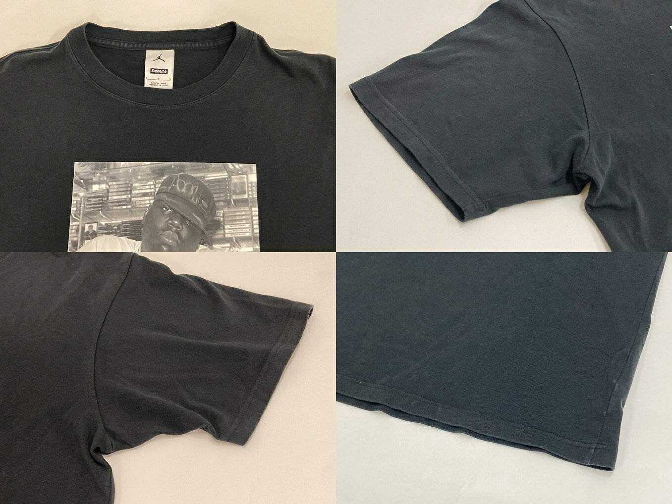 Supreme x Jordan Biggie S/S Top Black Size L