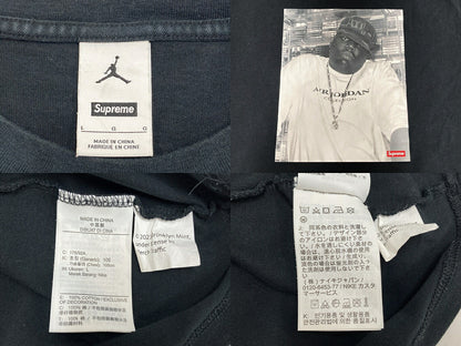 Supreme x Jordan Biggie S/S Top Black Size L
