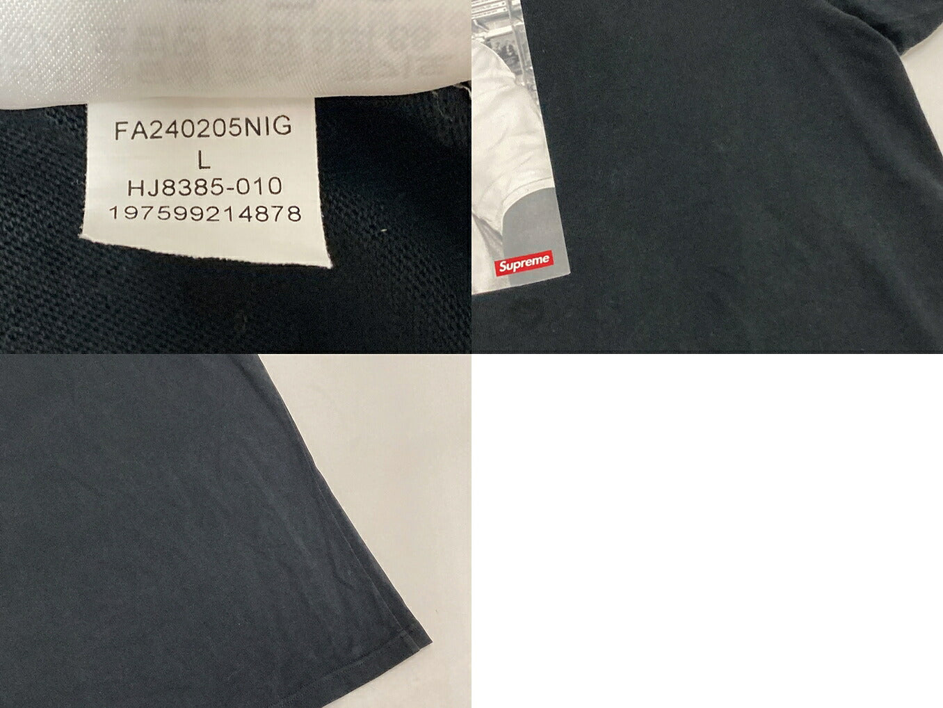 Supreme x Jordan Biggie S/S Top Black Size L