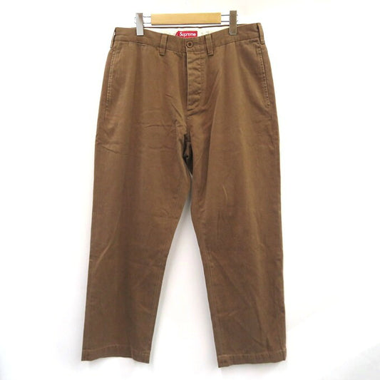 Supreme 25SS Pin Up Chino Pants Brown Size 32