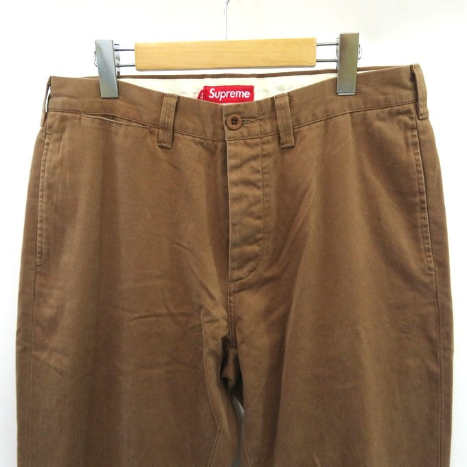 Supreme 25SS Pin Up Chino Pants Brown Size 32