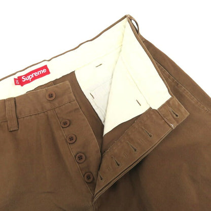 Supreme 25SS Pin Up Chino Pants Brown Size 32
