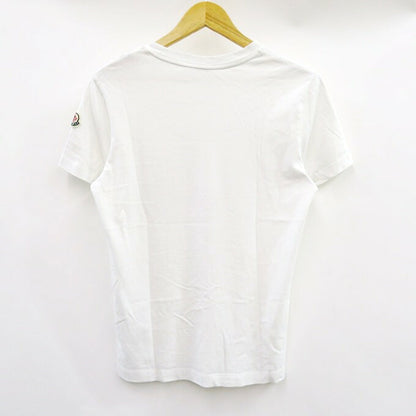 MONCLER White Graphic Print Crewneck Sleeve T-Shirt Size S