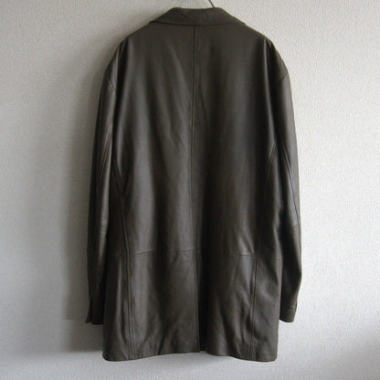 BOSS HUGO BOSS Soft Calf Leather Chester Coat Size XXL