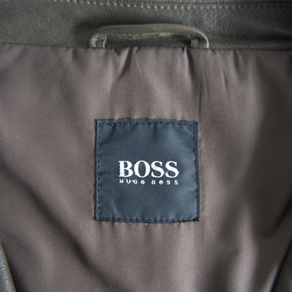 BOSS HUGO BOSS Soft Calf Leather Chester Coat Size XXL