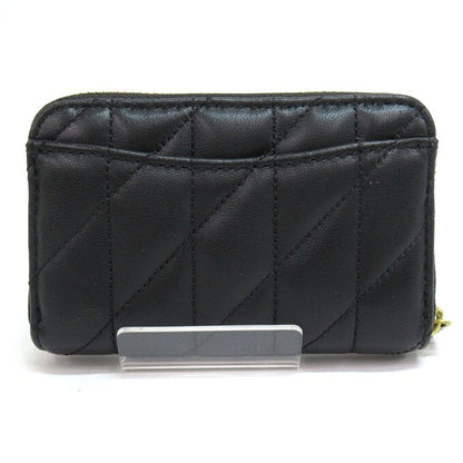 COACH Small Zip Around Pillow Quilted Card Case Black