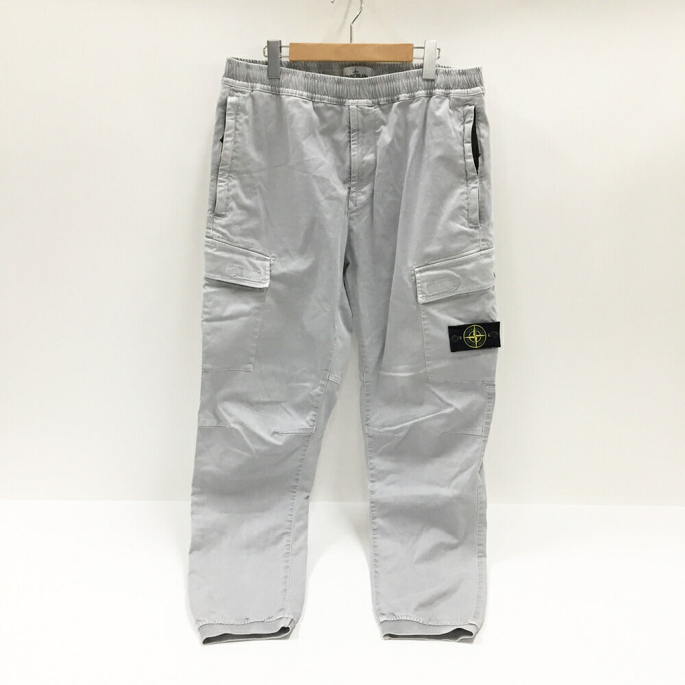 STONE ISLAND Garment Dyed Cargo Pants Light Gray Size 38