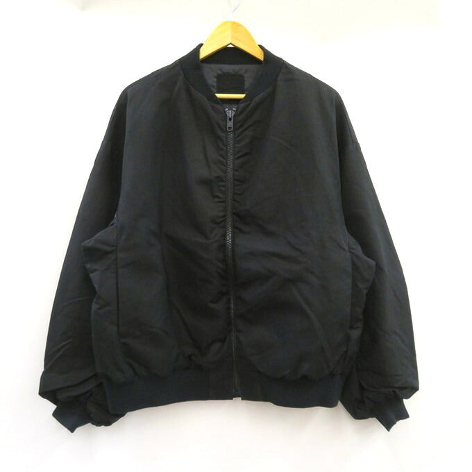 LAD MUSICIAN 18AW Double Army Cloth Bomber Black Size 46