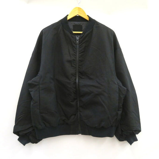 LAD MUSICIAN 18AW Double Army Cloth Bomber Black Size 46